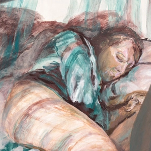 zeitgenössische Malerei, Tempera und Öl auf Leinwand, von Sabine Schmidtpeter, Düsseldorf